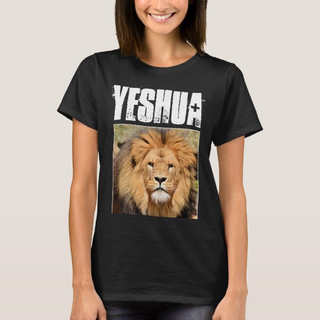 YESHUA t-tröjor, LEJONA AV JUDAH Tee (Framsida)