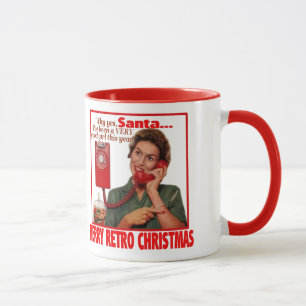 YesSantaGoodGirl-RingerMug 11oz Mugg