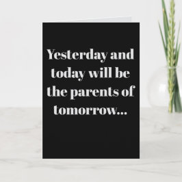 "Yesterday and today" (Any) Joke Kort