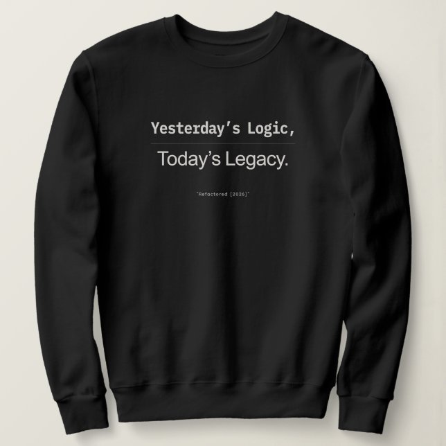 Yesterday’s Logic Today’s Legacy Developer Quote T Shirt (Design framsida)