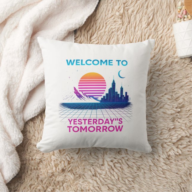 Yesterday's Tomorrow - Retro Synthwave Design Kudde (Filt)