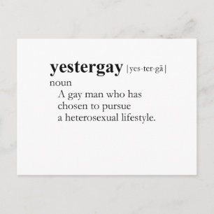 Yestergay (definition) vykort