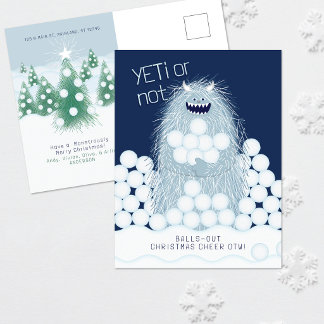 Yeti eller inte fullt på julstämning helg vykort