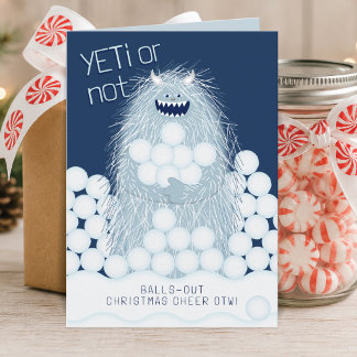 Yeti eller inte fullt på julstämning helgkort