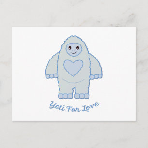 Yeti för kärlek vykort