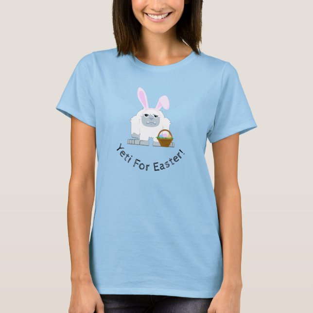 Yeti for Påsk Cute Påsk Yeti T Shirt (Framsida)