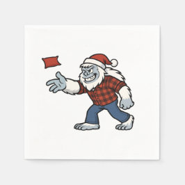 Yeti Förfärlig Snöman Cornhole Rolig Högtid Pappersservett