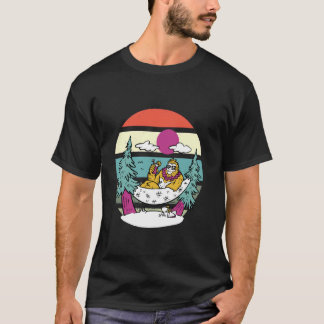 Yeti-hammock dricker tropiskt solnedgång träd sol t shirt