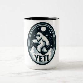 Yeti reser runt i Snö-berget Coffee Mugg