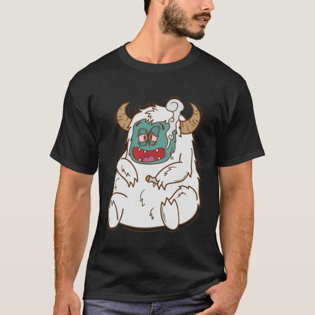 Yeti Rökning Snögubbe CreatFootprint Pullover T Shirt (Framsida)