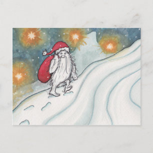 Yeti Santa Helg Vykort