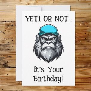 Yeti Sasquatch Bigfoot Grandpa Character Julkort