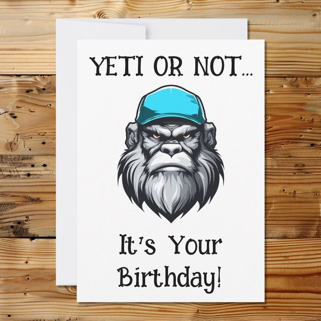 Yeti Sasquatch Bigfoot Grandpa Character Julkort (Skapare uppladdad)