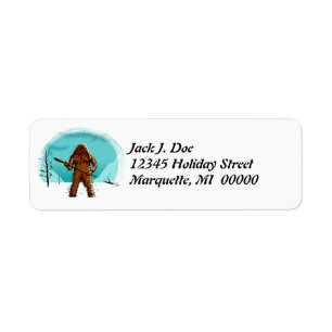 Yeti Sasquatch Bigfoot Yetis Returadress etikett