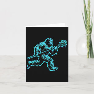 Yeti Sasquatch Lax Bigfoot Lacrosse Vintage Vibe Kort
