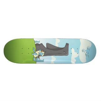 yeti som dricker på påskön skateboard bräda 20,5 cm