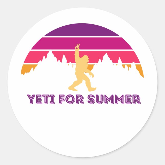 Yeti Sticker Runt Klistermärke (Framsida)