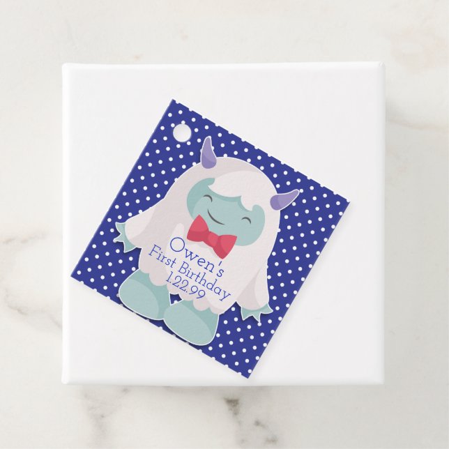 Yeti till Celebrate Boys avskyvärda födelsedagen S Gåvor Etiketter (På plats)