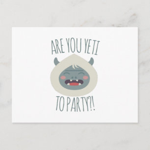 Yeti till Party Inbjudan Vykort