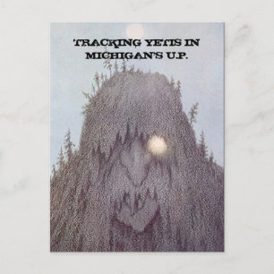 YETI TRACKING YETIS TERRAIN POSTCARD EZ2CUSTOMIZE! VYKORT
