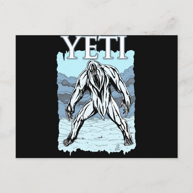 Yeti Vykort (Framsida)