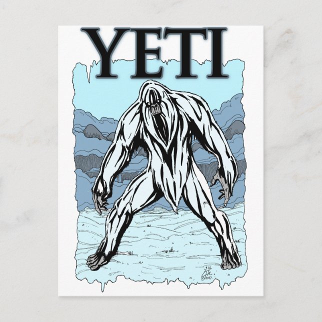 Yeti Vykort (Framsida)