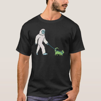 Yeti Walking Iguana Reptile Cryptozoology Pet T Shirt