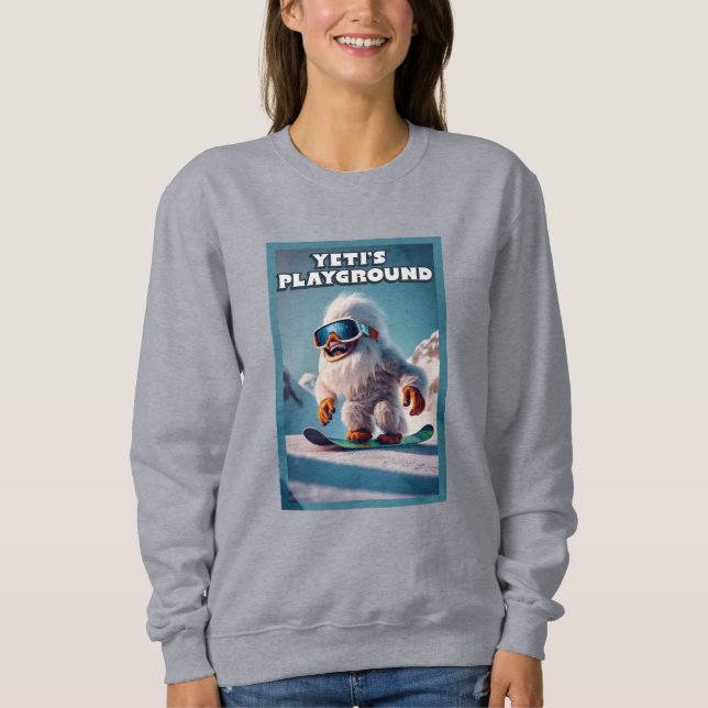Yetis lekplats: Lustigt softabatch T Shirt (Framsida)