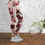 Yets Rosa och Magenta Camouflage Leggings<br><div class="desc">En elegant,  ovanlig,  texturerad kamouflage mönster med cyan och magenta som dominerande färg. Logotypens utformning av Piotr Kowalczyk © Första publicerad: 05.01.2023.</div>