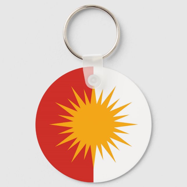 Yezidi Flagga Keychain Nyckelring (Framsida)