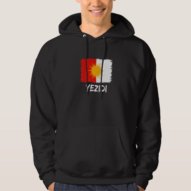 Yezidiska flaggan Ezidi Hoodie (Framsida)