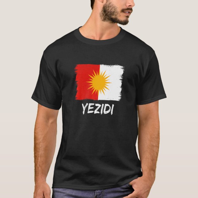Yezidiska flaggan Ezidi T Shirt (Framsida)