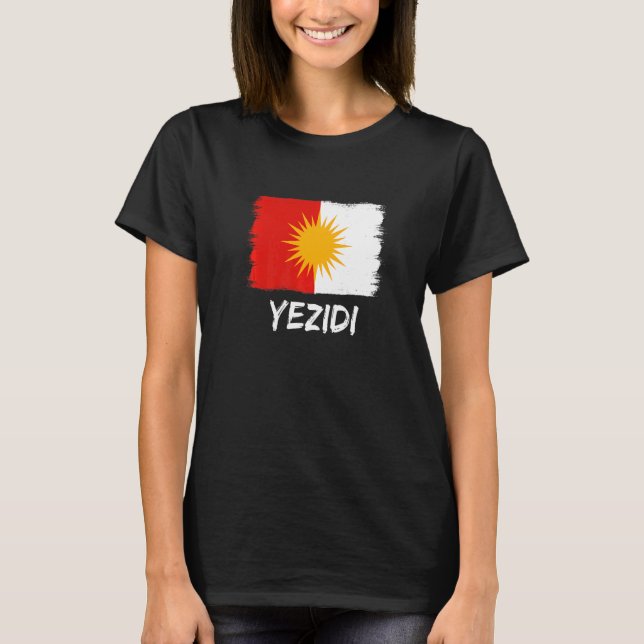 Yezidiska flaggan Ezidi T Shirt (Framsida)