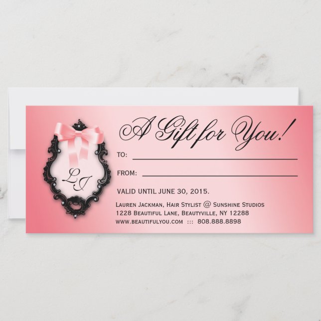 Yft Certificate Hair Salon Stylist Bows Peach (Framsida)