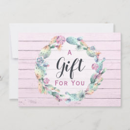 Yft Certificate Watercolor Succulent Cactus Boho