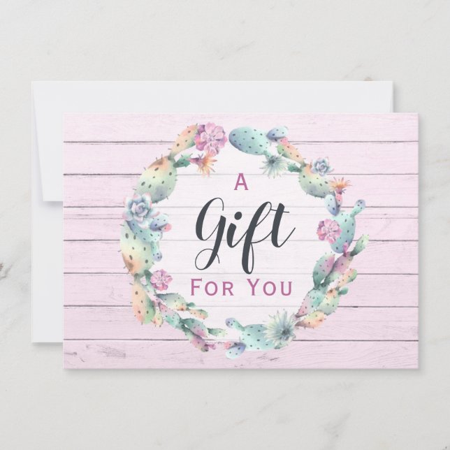 Yft Certificate Watercolor Succulent Cactus Boho (Framsida)