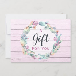 Yft Certificate Watercolor Succulent Cactus Boho