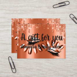 Yftcertifikat Hair Spa Nagel Luxury Orange Drift Visitkort