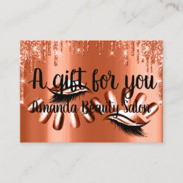 Yftcertifikat Hair Spa Nagel Luxury Orange Drift Visitkort