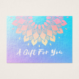 YGA-instruktör Gift-certifikat Gold Foil Mandala Visitkort