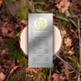 YGA-instruktör Pris lista Meditation Pose Zen OM Reklamkort