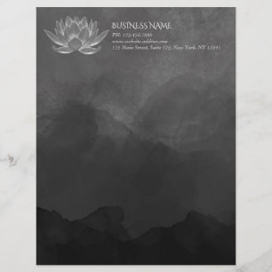 YGA Meditation Reiki-instruktör Black White Lotus Brevhuvud