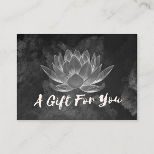 YGA Meditation Reiki-instruktör Black White Lotus Rabattkort