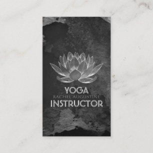 YGA Meditation Reiki-instruktör Black White Lotus Tidsbeställning Kort