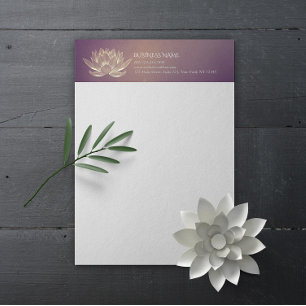 YGA Meditation Reiki-Lila Guld Lotus Brevhuvud