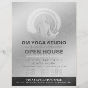 YGA Pose Instructor Studio Open House ZEN-symbol Reklamblad