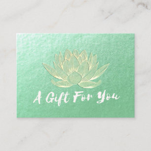 YGA Studio-instruktionsbevis Gift Certificate Guld Rabattkort