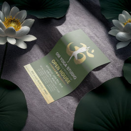 YGA Studio Open House Meditation Pose & OM Symbol Reklamblad