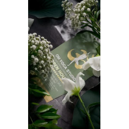 YGA Studio Open House Meditation Pose & OM Symbol Reklamblad