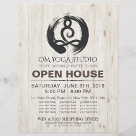 YGA Studio Open House Meditation Pose Zen Symbol Reklamblad